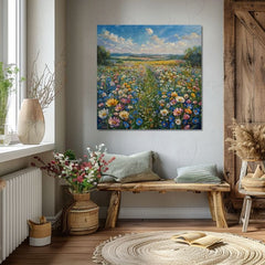 Pictură peisaj pe pânză Pajiște de vară