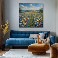 Pictură peisaj pe pânză Pajiște de vară