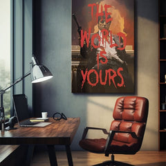 Scarface pictură pe pânză Lumea este a ta