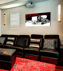 Cei mai mari mafioți pe pânză Scarface - Tony Montana cu trabuc în piscină 120x60 cm