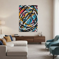 Imaginea pe panza Haos colorat - abstract modern