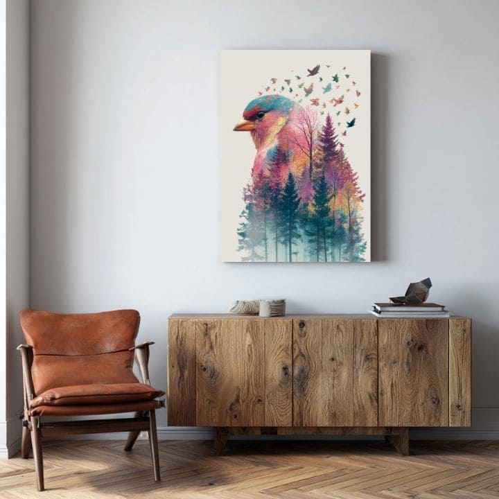 Imaginea pe pânză Bufniță de pădure - decor mistic