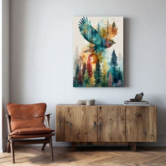 Imaginea pe pânză Zborul vulturului - Motivul dinamic al naturii