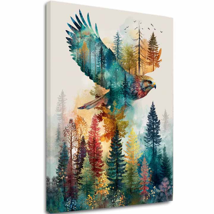 Imaginea pe pânză Zborul vulturului - Motivul dinamic al naturii