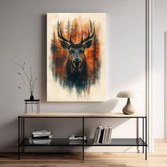 Imaginea pe panza Forest Deer - Elegant Natural Scene