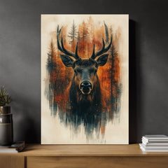 Imaginea pe panza Forest Deer - Elegant Natural Scene