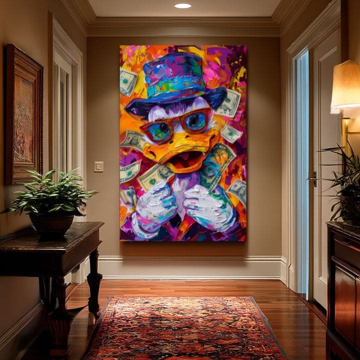 Imagine MONEY DUCK | Pânză italiană