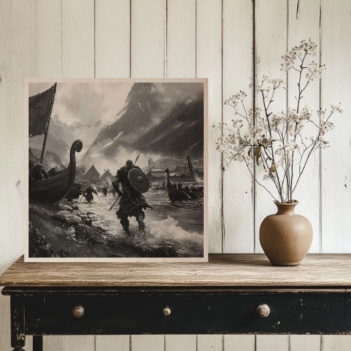 Imaginea pe lemn - Sosirea vikingilor