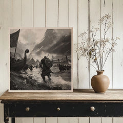 Imaginea pe lemn - Sosirea vikingilor