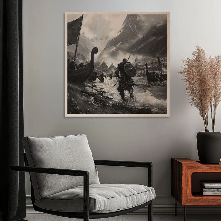 Imaginea pe lemn - Sosirea vikingilor