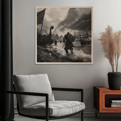 Imaginea pe lemn - Sosirea vikingilor