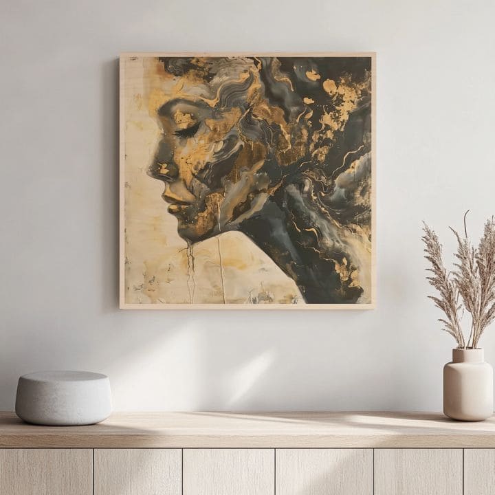 Pictura pe lemn - briza naturii scandinave