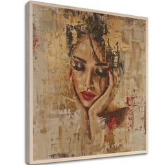 Pictură pe lemn - Muza legendelor nordice