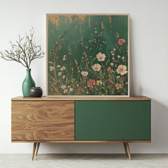 Imaginea pe lemn - Flori de pajiște din nord