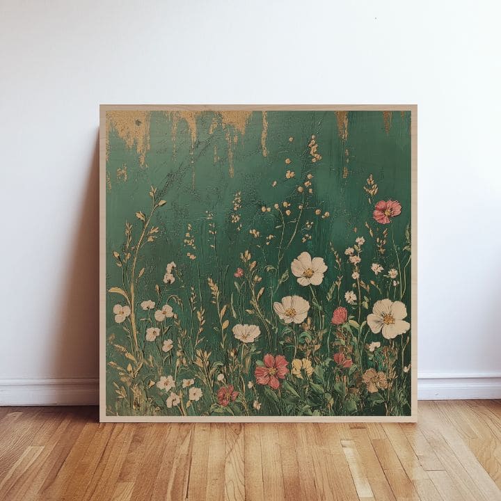 Imaginea pe lemn - Flori de pajiște din nord