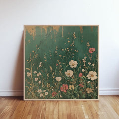 Imaginea pe lemn - Flori de pajiște din nord