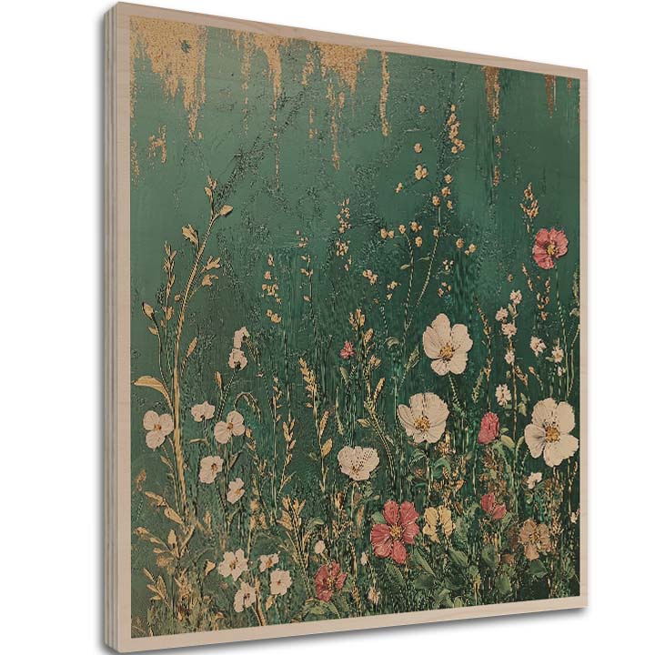 Imaginea pe lemn - Flori de pajiște din nord