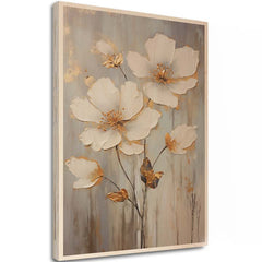 Pictură pe lemn - flori de pajiște scandinave