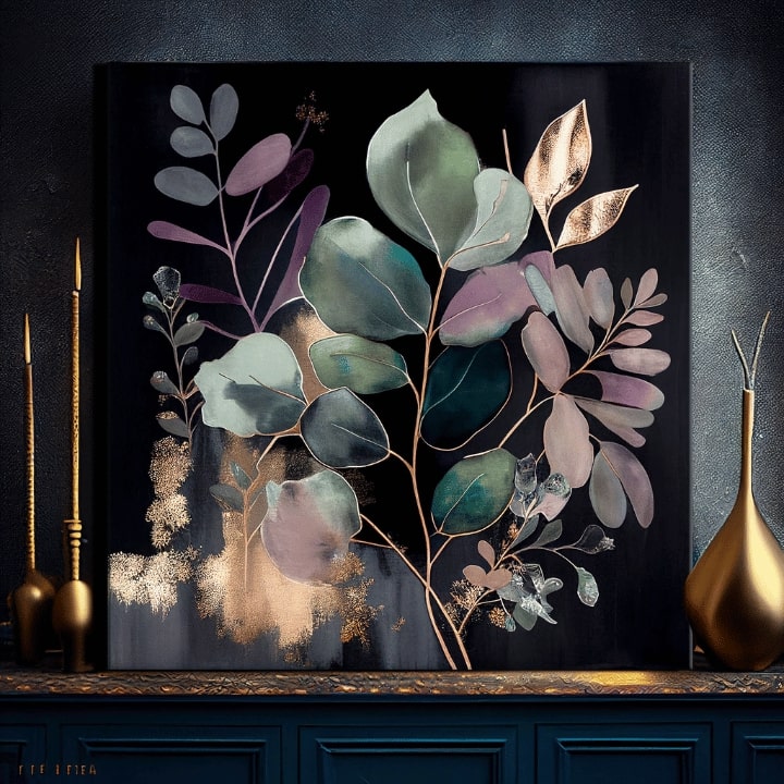 Tablouri moderne pe pânză - Jungle's Emerald Symphony 100x100 cm