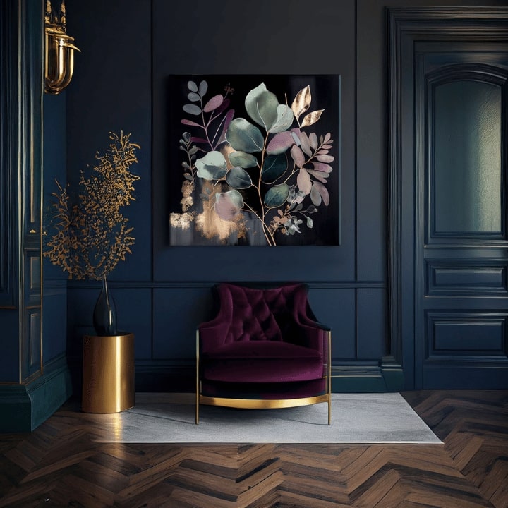 Picturi moderne pe pânză - JUNGLE'S EMERALD SYMPHONY 80x80 cm