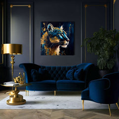 Pictură decorativă pe pânză - PREMIUM ART - Silent Puma's Gaze