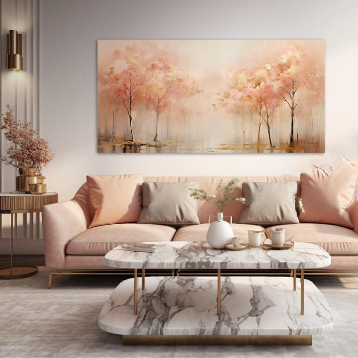 Pictură structurată Plimbare prin natura liniștită - PREMIUM ART