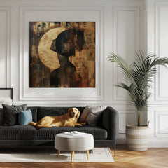 Imagine elegantă a unei femei Reflecția lunii