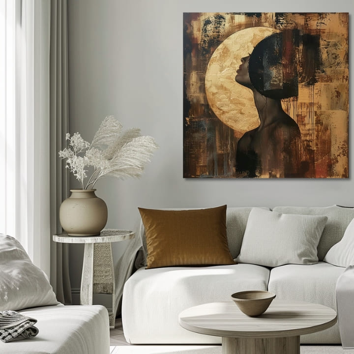 Imagine elegantă a unei femei Reflecția lunii