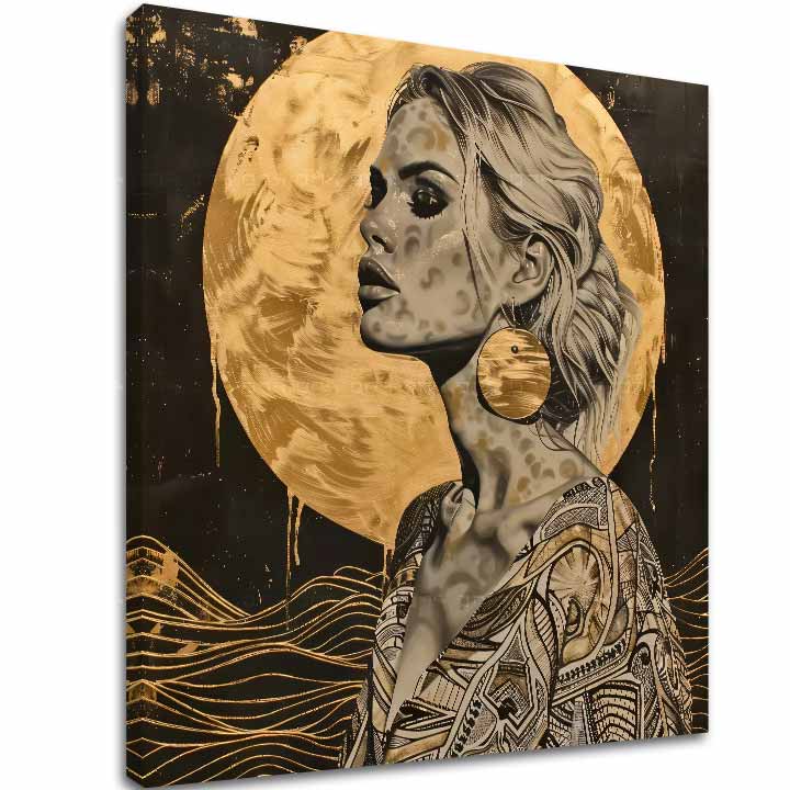 Imagine elegantă a unei femei Golden Aura