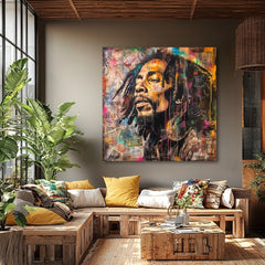 Imagine BOB MARLEY - Artist reggae | 100% original acrilic pictat