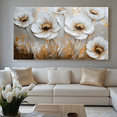 Pictură de flori dansatoare | 100% pictură acrilică originală