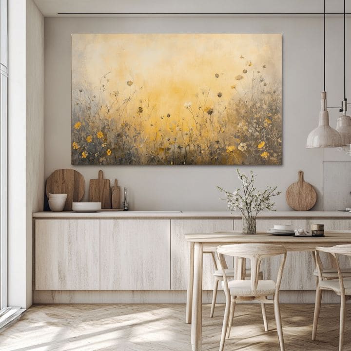 Pictura unei pajiști însorite | 100% pictură acrilică originală