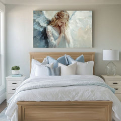 Tablouri de îngeri Atingere cerească | 100% original acrilic pictat