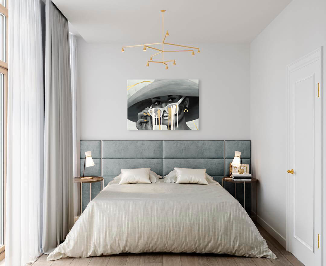 Tablouri pe pânză - PREMIUM ART - Femeie cu pălărie 100x140 cm