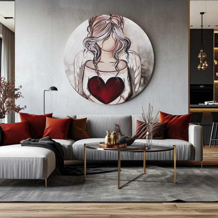 Tablouri rotunde cu acrilic Cadou din cer