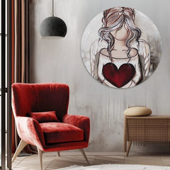 Tablouri rotunde cu acrilic Cadou din cer