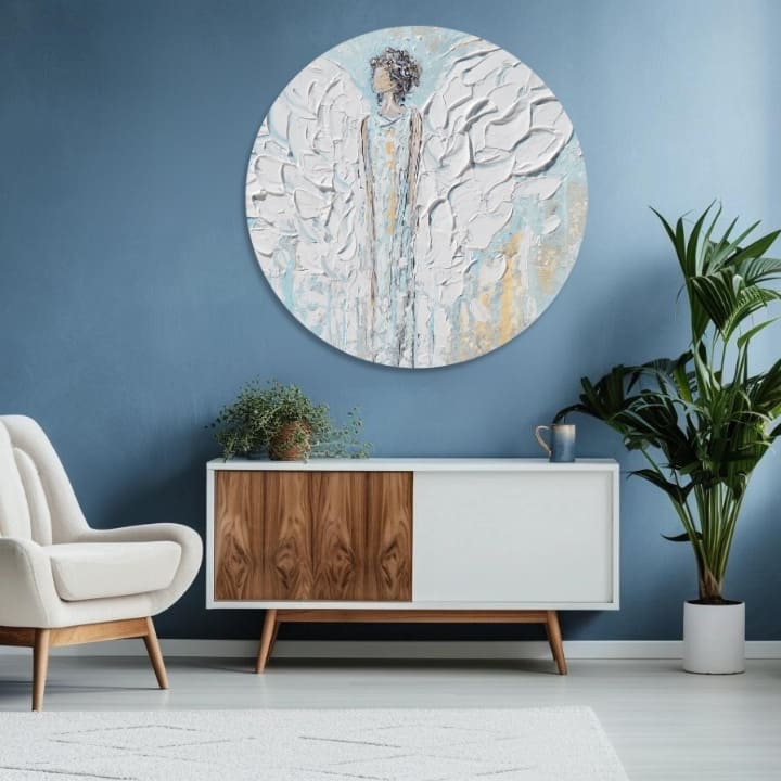 Tablouri rotunde cu acrilice Whisper of Love