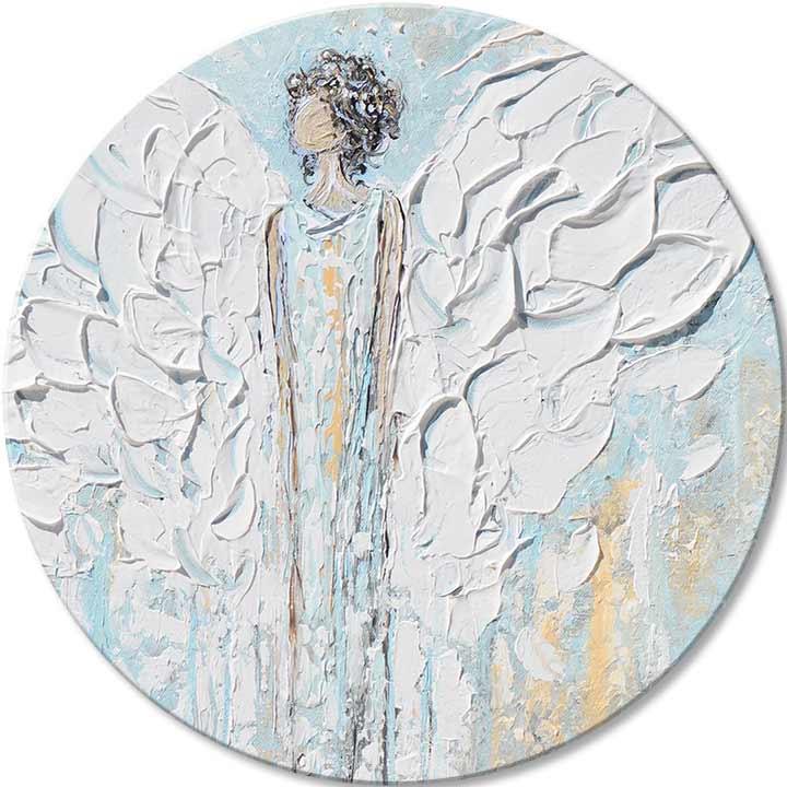 Tablouri rotunde cu acrilice Whisper of Love