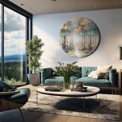 Picturi rotunde cu acrilic Secretele dimineții de aur