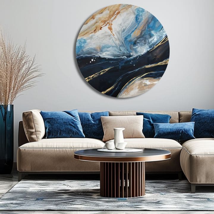 Pictură pictată rotundă Pictura Sound of the Ocean