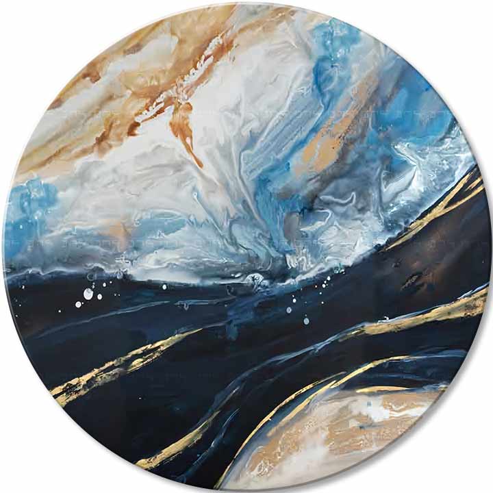 Pictură pictată rotundă Pictura Sound of the Ocean