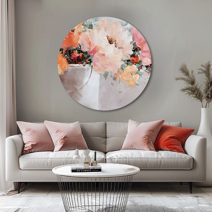 Tablou pictat rotund Dorința de frumusețe