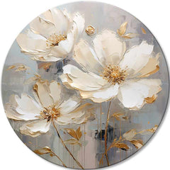 Tablouri rotunde cu acrilic Flori în rochii de bal