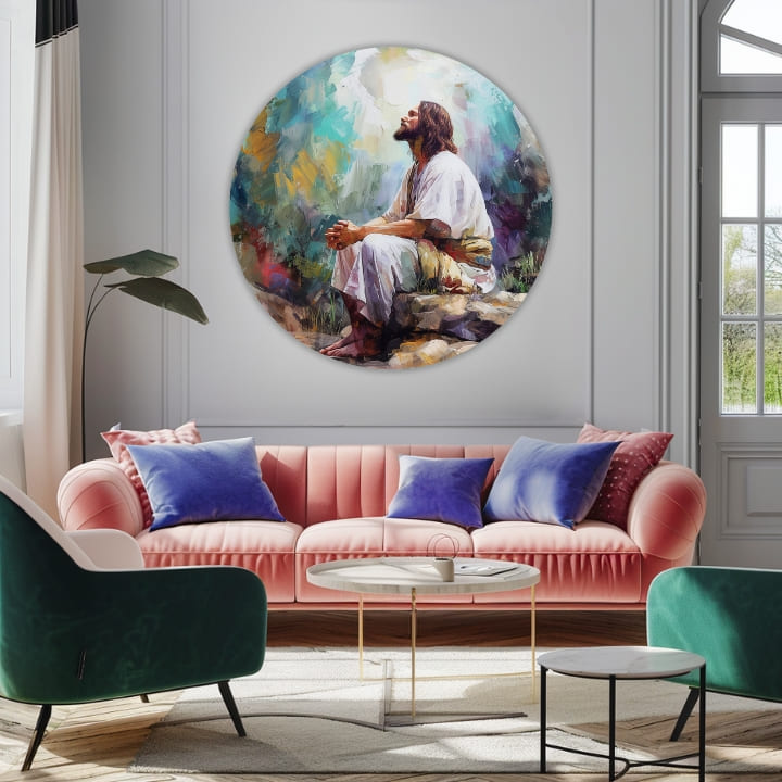 Picturi rotunde cu acrilic Pace spirituală