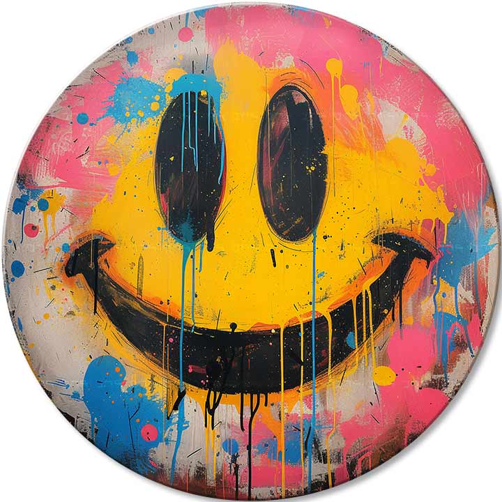 Pictat manual tablou pe pânză cu motivul Farby radosti, motiv pentru copii, peisaj în albastru-roz nuanțe, atmosferă energică, potrivit pentru sufragerie – principală