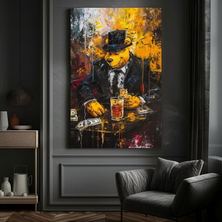 Imagine MAFIA BOSS BEAR | Detalii acrilice