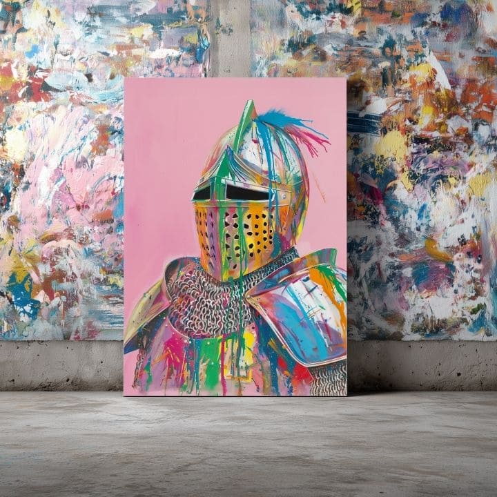 Imagine VIVID KNIGHT pe panza | Structură pictată