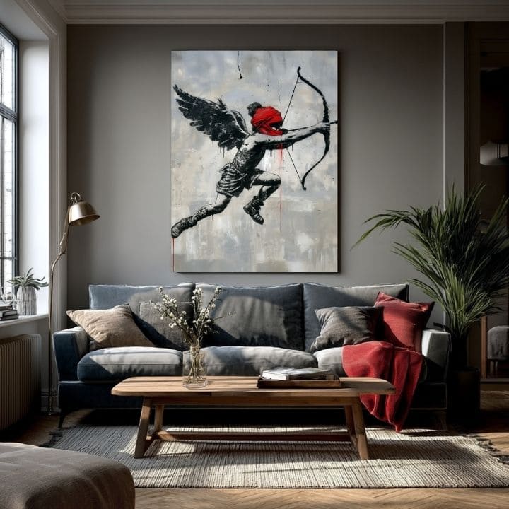Imagine CUPID'S AIM pe panza | Structură pictată