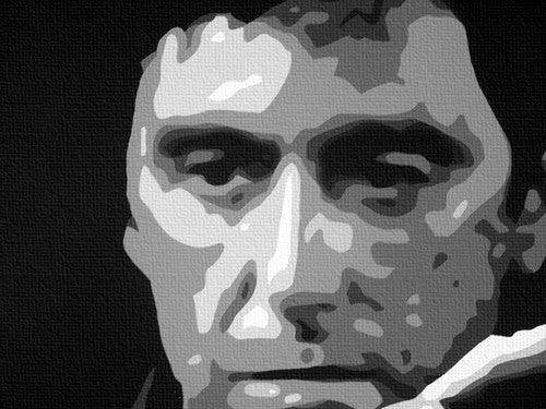 Pictat POP ART pictura de perete SCARFACE-AL PACINO 210x140 cm