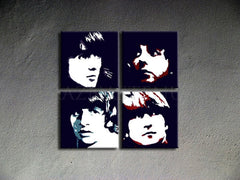 Pictat manual POP ART pictura BEATLES 100x100 cm